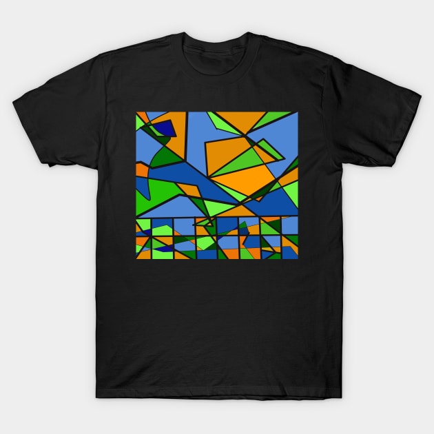 Stained Glass Pattern Art T-Shirt by PoetandChef